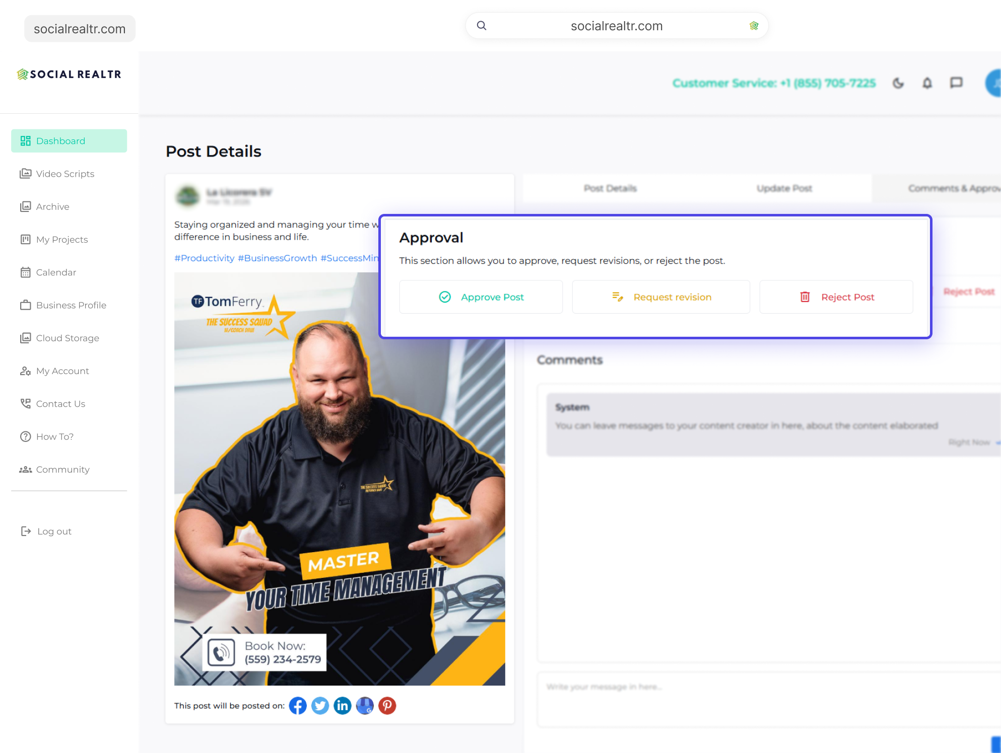 1-Click Approvals &mdash; Social Realtr Studio